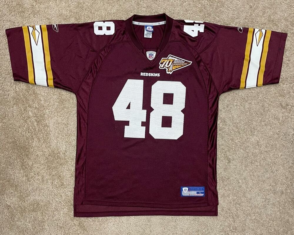 Stephen Davis Signed Autographed Football Jersey Redskins 70th Anniversary Ed